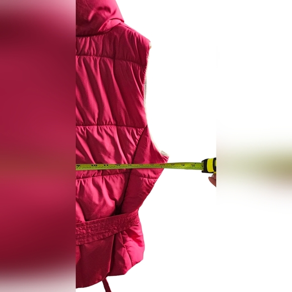 Chaps - Girls Pink Puffer Vest Belt Included​ - Picture 7 of 7
